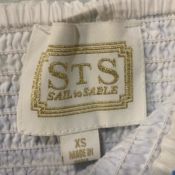 Sail To Sable | Block Print Smocked Midi Skirt - Picture 3 of 5